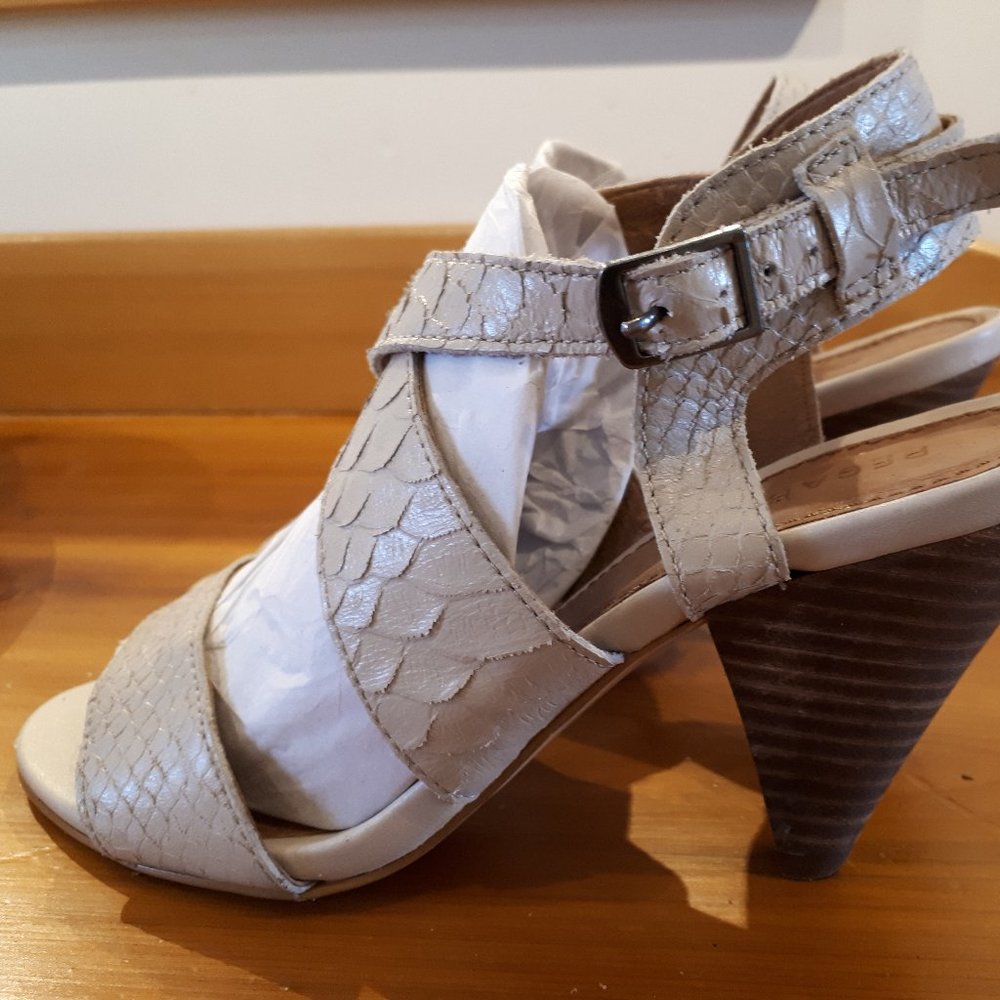 Pegabo Strappy High Heeled Sandals - Ivory - Size 7